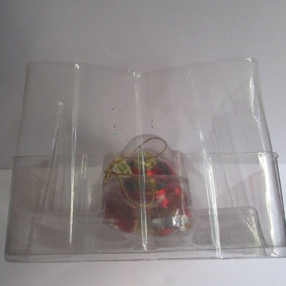 Anthropologie Glass Fireman Snowman Christmas Ornament Glitter Trim 6" - Picture 13 of 13